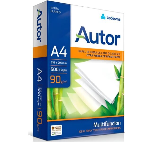 Resma de Papel " Autor " A4 90 Gr