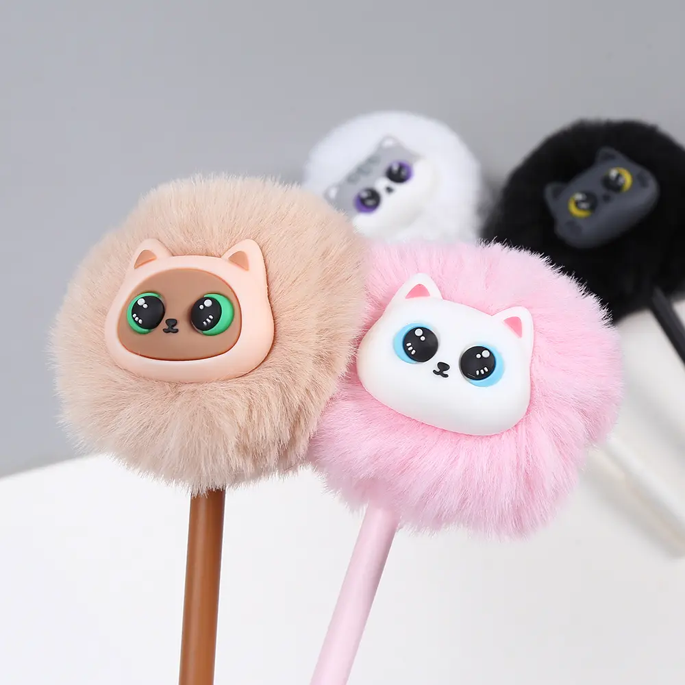 Microfibra "Gatito Pompón Negro" Ultra Fina (Tinta Negra)