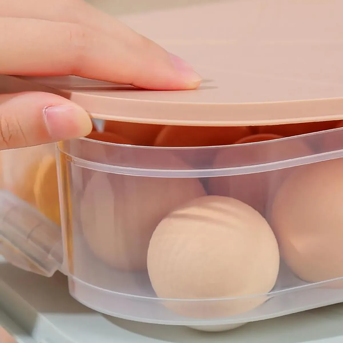 Huevera Dispenser *Organizador de 20 Huevos * con Tapa Contenedor