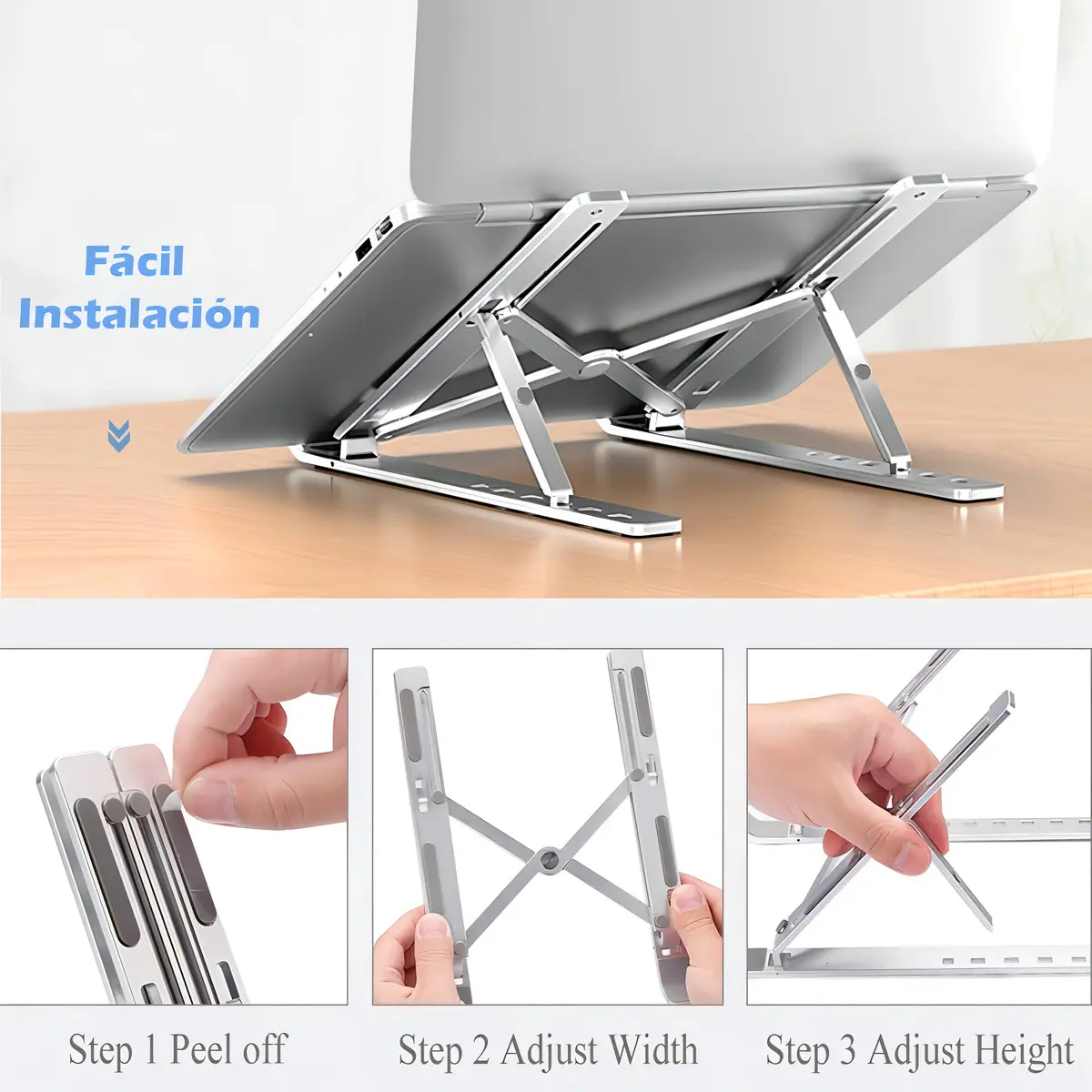 Soporte Plegable - de Aluminio C/ Funda - para Notebook / Netbook / Tablet Universal