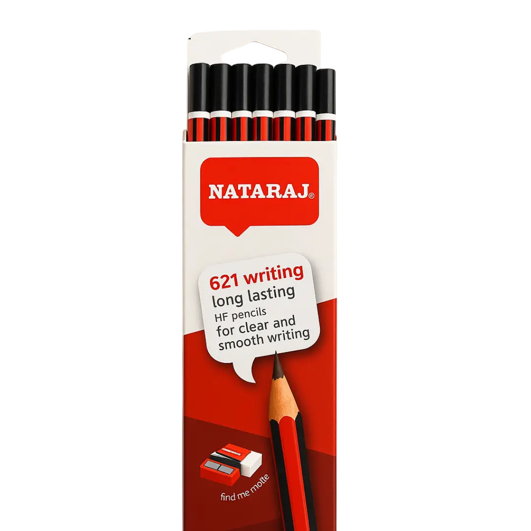 KIT Lapiz Negro "NATARAJ" Grafito // CAJA X 12 // + Borrador + Sacapuntas