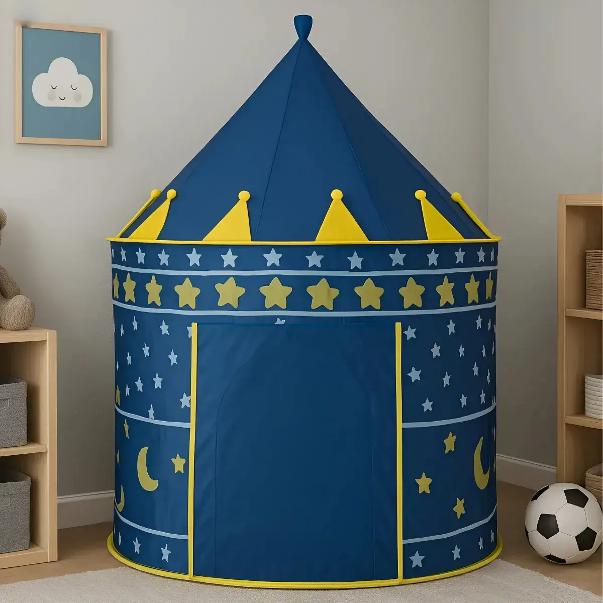 Carpa Infantil - Castillo Azul - Plegable 1.35 x 1.05 (Grande)