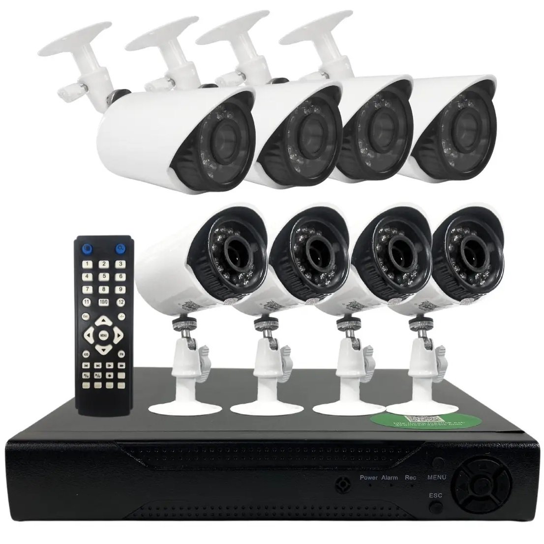 KIT Camaras de Seguridad * DVR + 8 CAMARAS + CABLES + FUENTES * (INTERIOR - EXTERIOR) VISION NOCTURNA Cctv HDMI