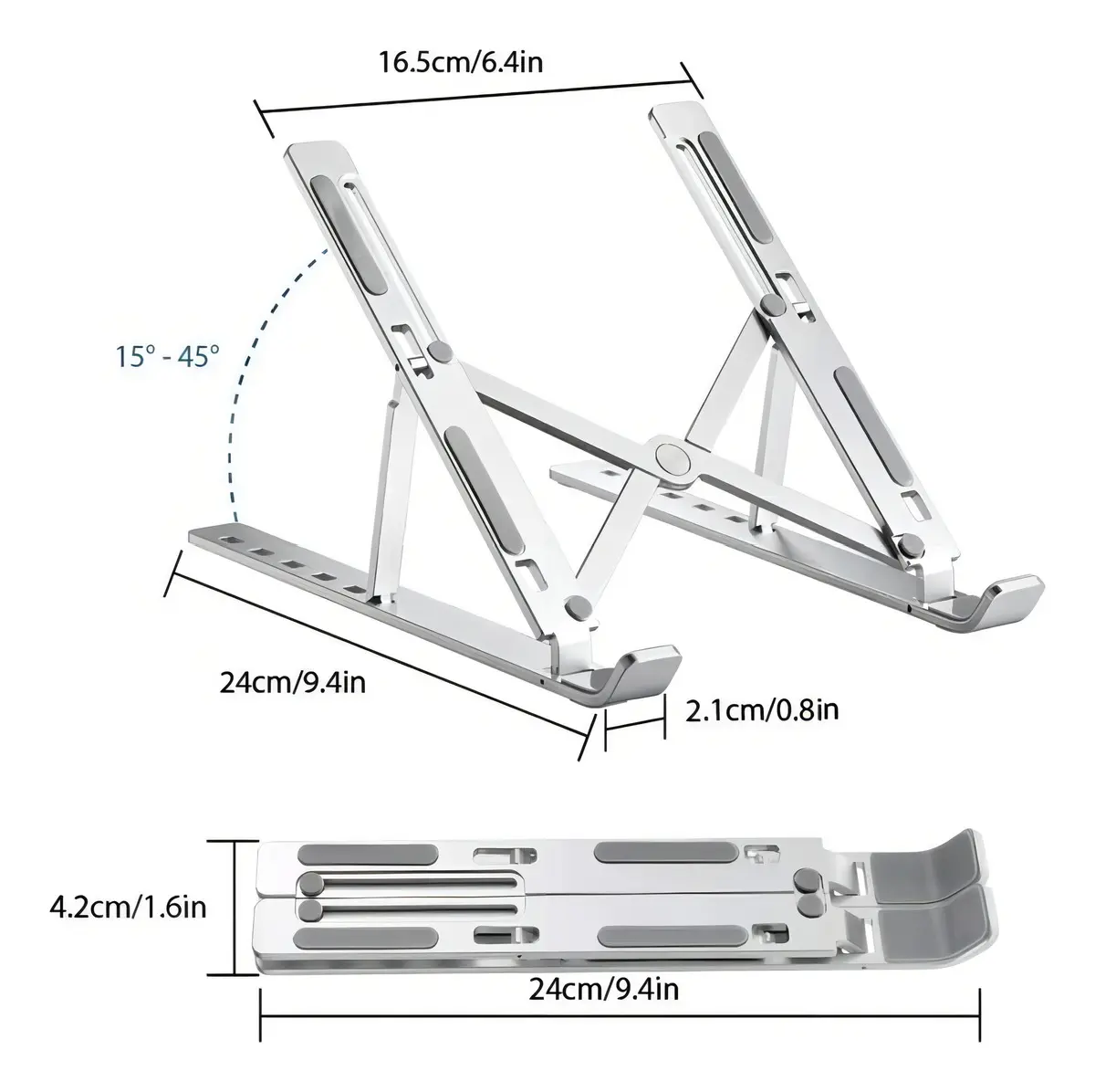 Soporte Plegable - de Aluminio C/ Funda - para Notebook / Netbook / Tablet Universal