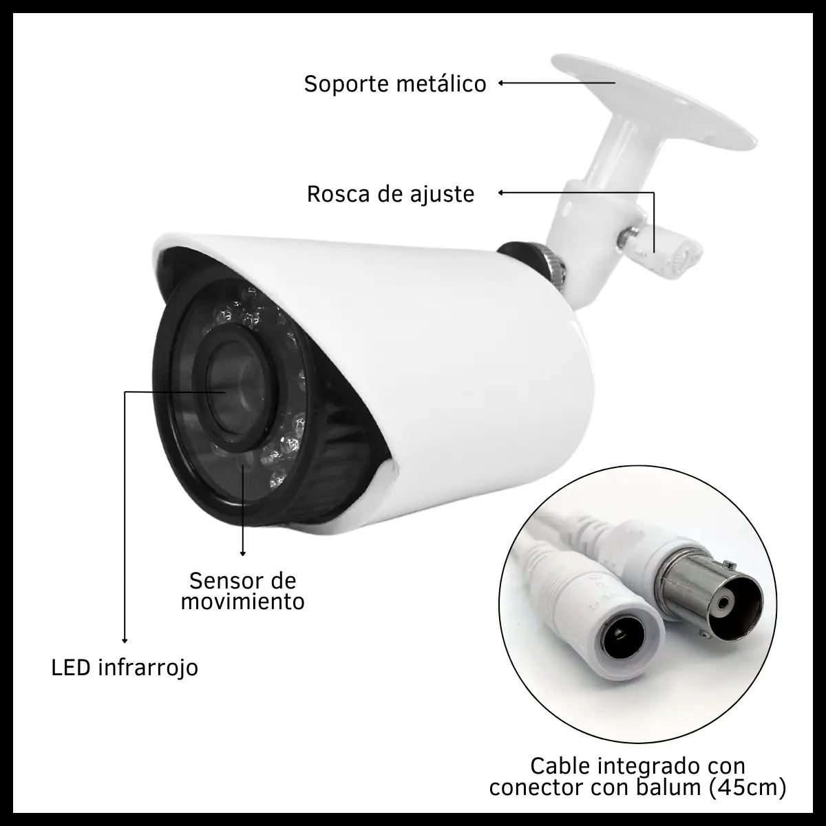 KIT Camaras de Seguridad * DVR + 4 CAMARAS + CABLES + FUENTES * (INTERIOR - EXTERIOR) VISION NOCTURNA Cctv HDMI