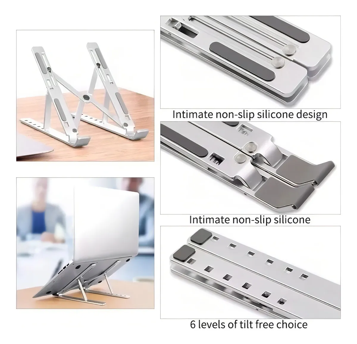 Soporte Plegable - de Aluminio C/ Funda - para Notebook / Netbook / Tablet Universal
