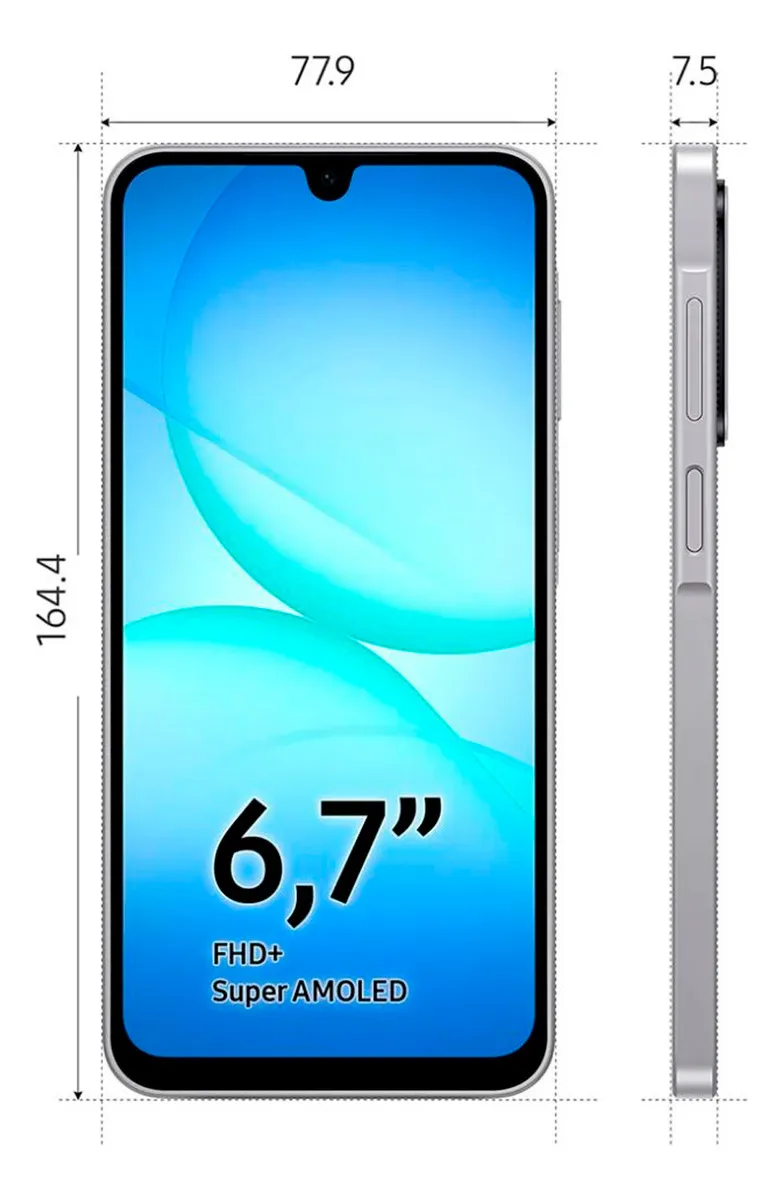 SAMSUNG - A17 NEGRO 50 Mpx (camara Triple) - 128GB ALMACENAMIENTO- 4GB RAM Liberado // GARANTIA 3 Meses //