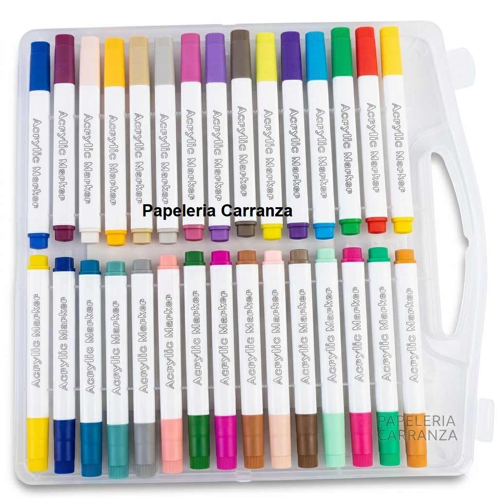 MARCADOR DE ACRILICO PUNTA PINCEL ** SOFT x 60 ** C/ ESTUCHE RIGIDO - NAUGHTHUE