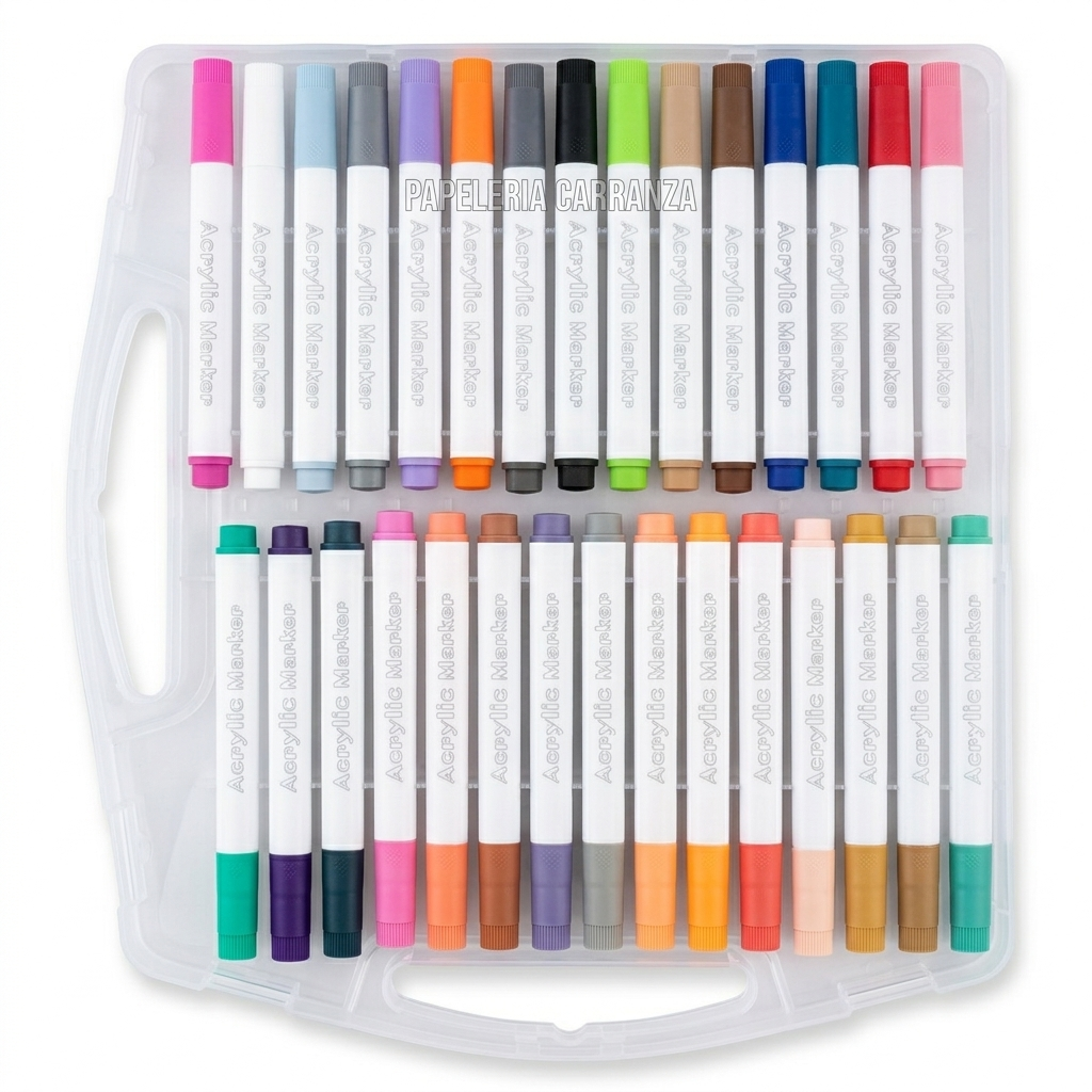 MARCADOR DE ACRILICO PUNTA PINCEL ** SOFT x 60 ** C/ ESTUCHE RIGIDO - NAUGHTHUE