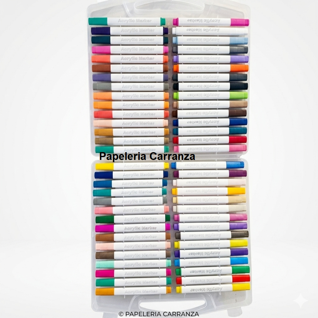 MARCADOR DE ACRILICO PUNTA PINCEL ** SOFT x 60 ** C/ ESTUCHE RIGIDO - NAUGHTHUE