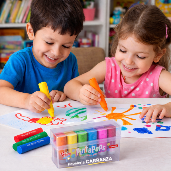 Temperas Solidas (en barra) Colores "CLASICOS x 12" con Estuche Rígido SIMBALL