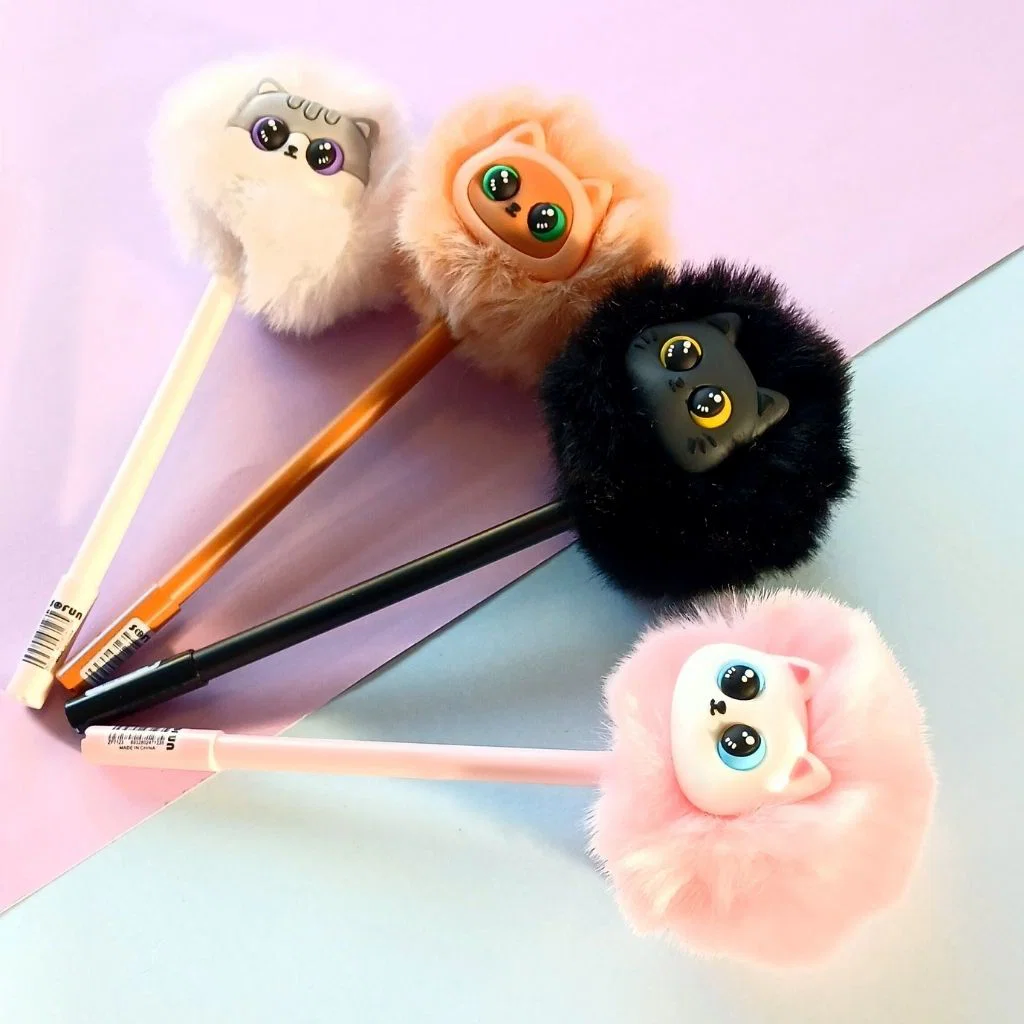 Microfibra "Gatito Pompón Negro" Ultra Fina (Tinta Negra)