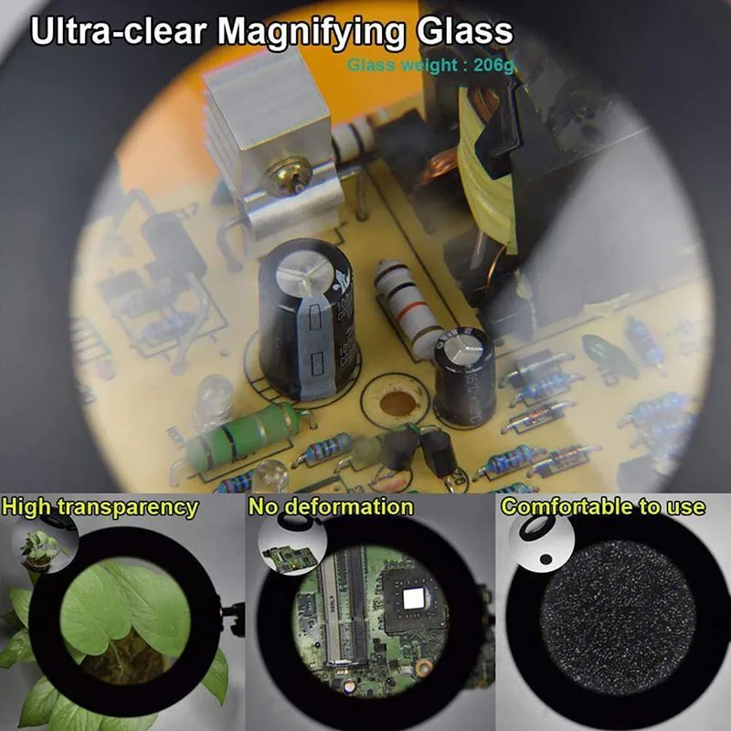 Lamparas de escritorio Flexible Time * Aro de luz con Lupa *  c/ Pinza de agarre (3 tipos de luz)