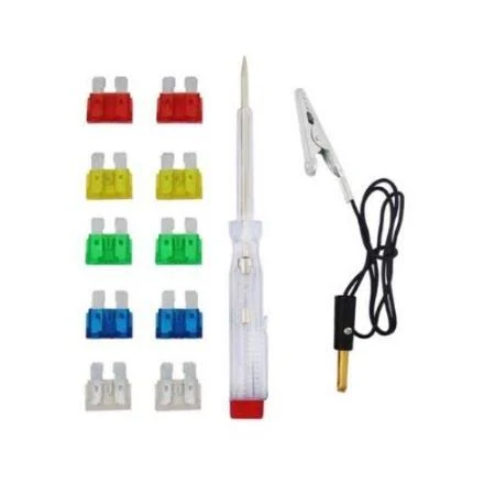 Kit de fusibles para coche 10 piezas con probador