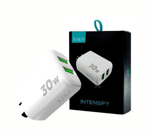 Cargador para Celular INTENSIFY (Salida USB DOBLE) + Cable Tipo " C " 30W Premium Usb (Carga Rapida) - Calidad de un Original