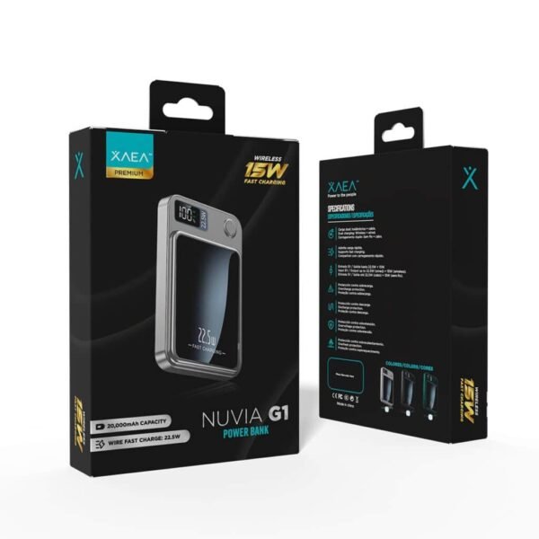 Cargador Portátil Inalámbrico * XAEA NUBIA G1 * Magnético 20.000 Mah (Incluye Aro magnético c/ adhesivo)