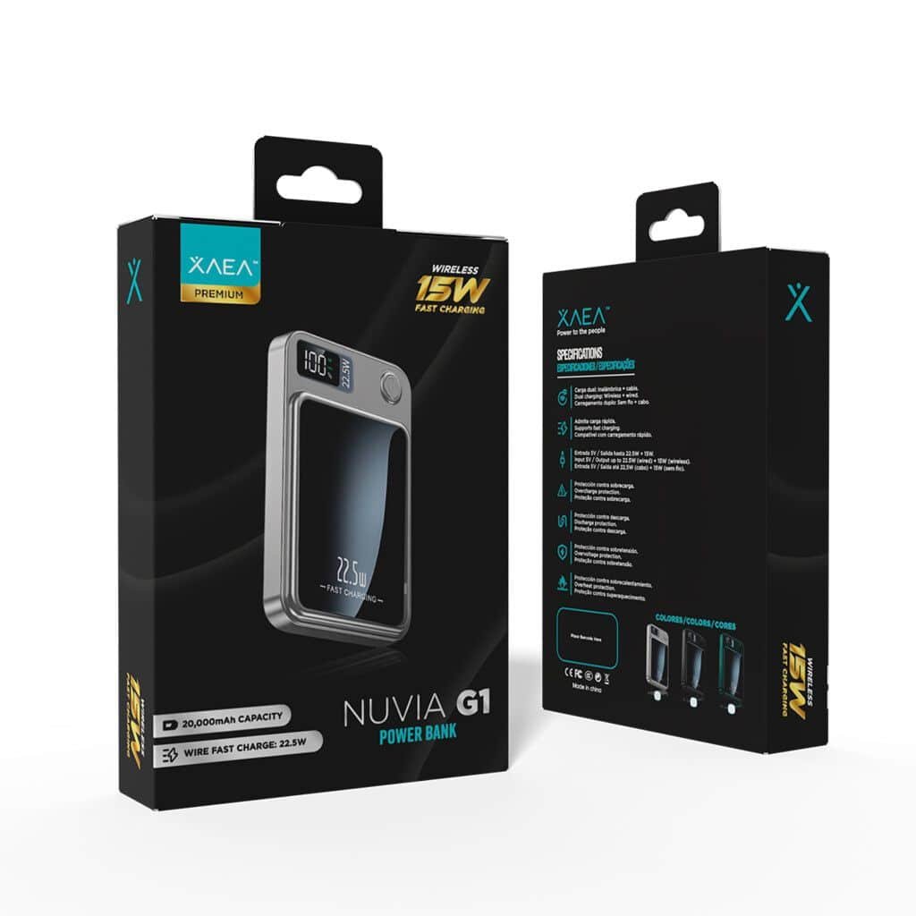 Cargador Portátil Inalámbrico * XAEA NUBIA G1 * Magnético 20.000 Mah (Incluye Aro magnético c/ adhesivo)