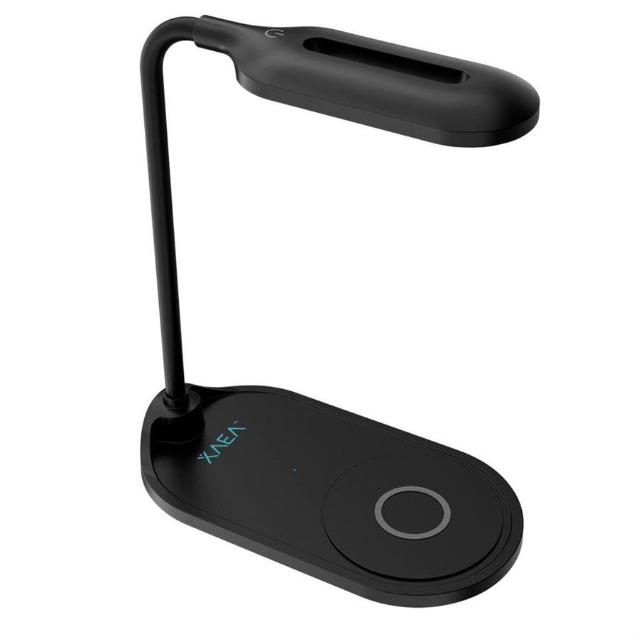 Lamparas de escritorio * XAEA GLOWIX NEGRO * Con Carga Inalámbrica 15w (3 Tonos de Luz)