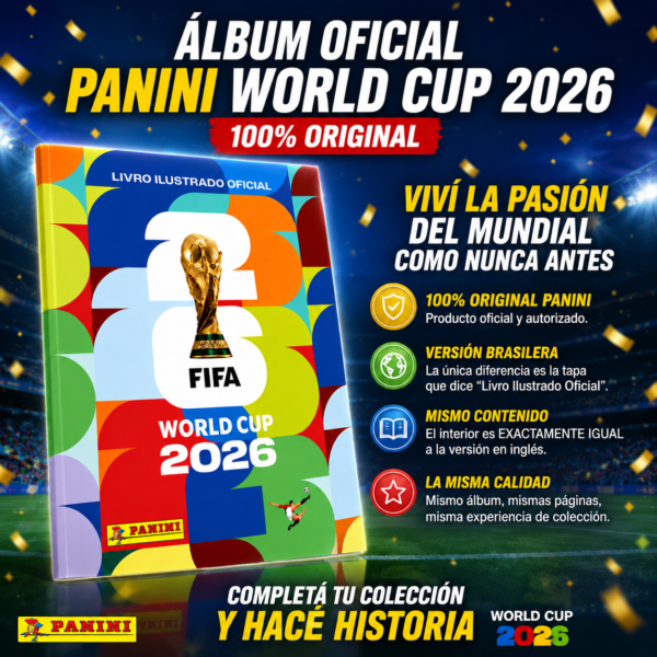 ALBUM OFICIAL PANINI MUNDIAL 2026 FIFA PANINI FLEXIBLE ORIGINAL // LEER DESCRIPCION //