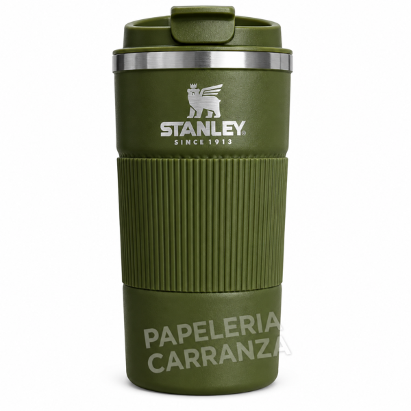 VASO TERMICO "STANLEY COFFEE 500 Ml " CON GRIP DE AGARRE SILICONADO PREMIUM - ACERO INOXIDABLE (DOBLE CAPA) HERMETICO