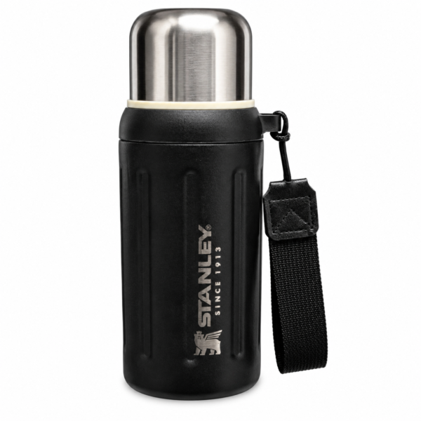 TERMO ACERO CAFE -NEGRO STANLEY- 600ML ACERO INOXIDABLE