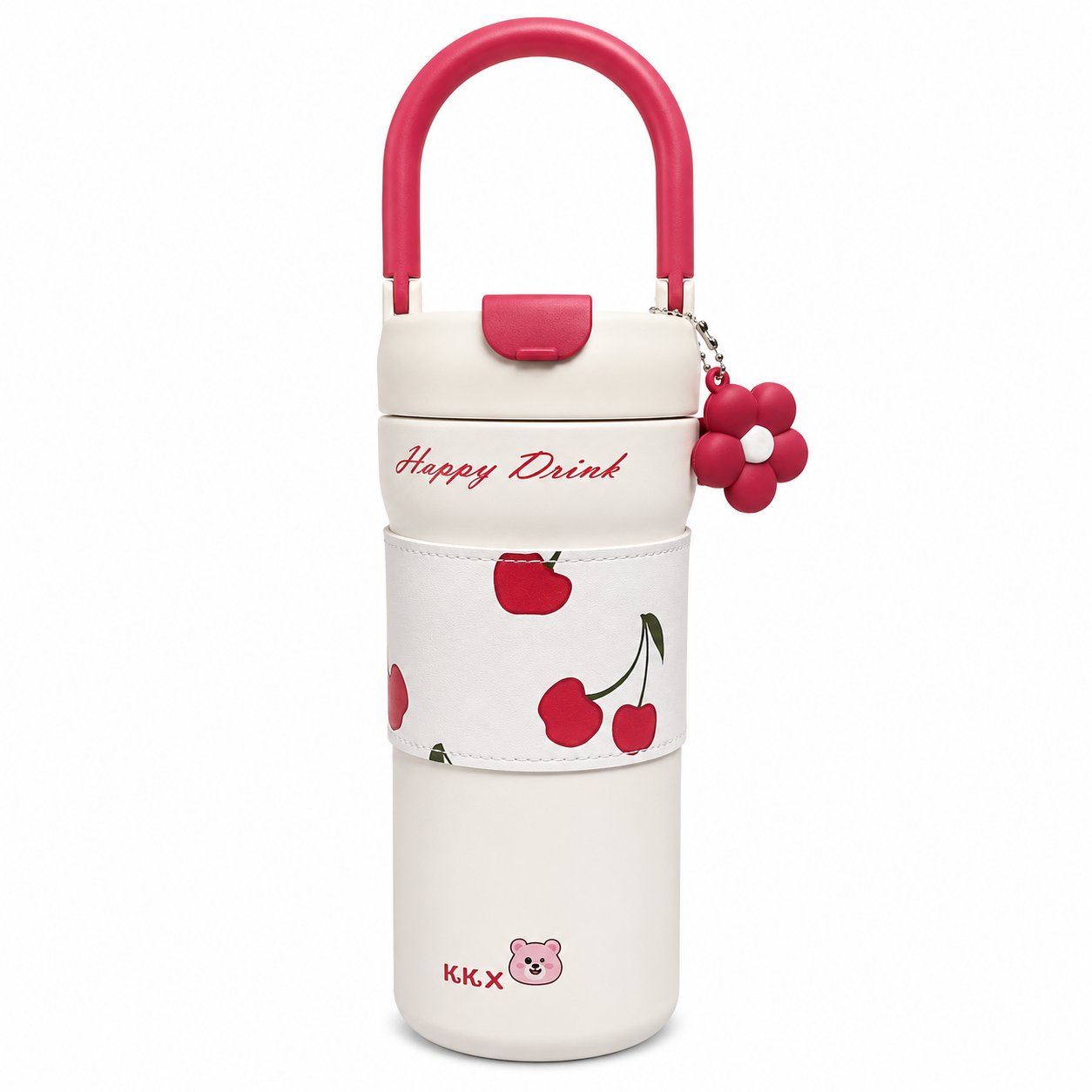 Vasos Termicos Acero Inoxidable "KAWAII 700 ML" Doble capa con Manija HERMETICOS Anti Vuelco