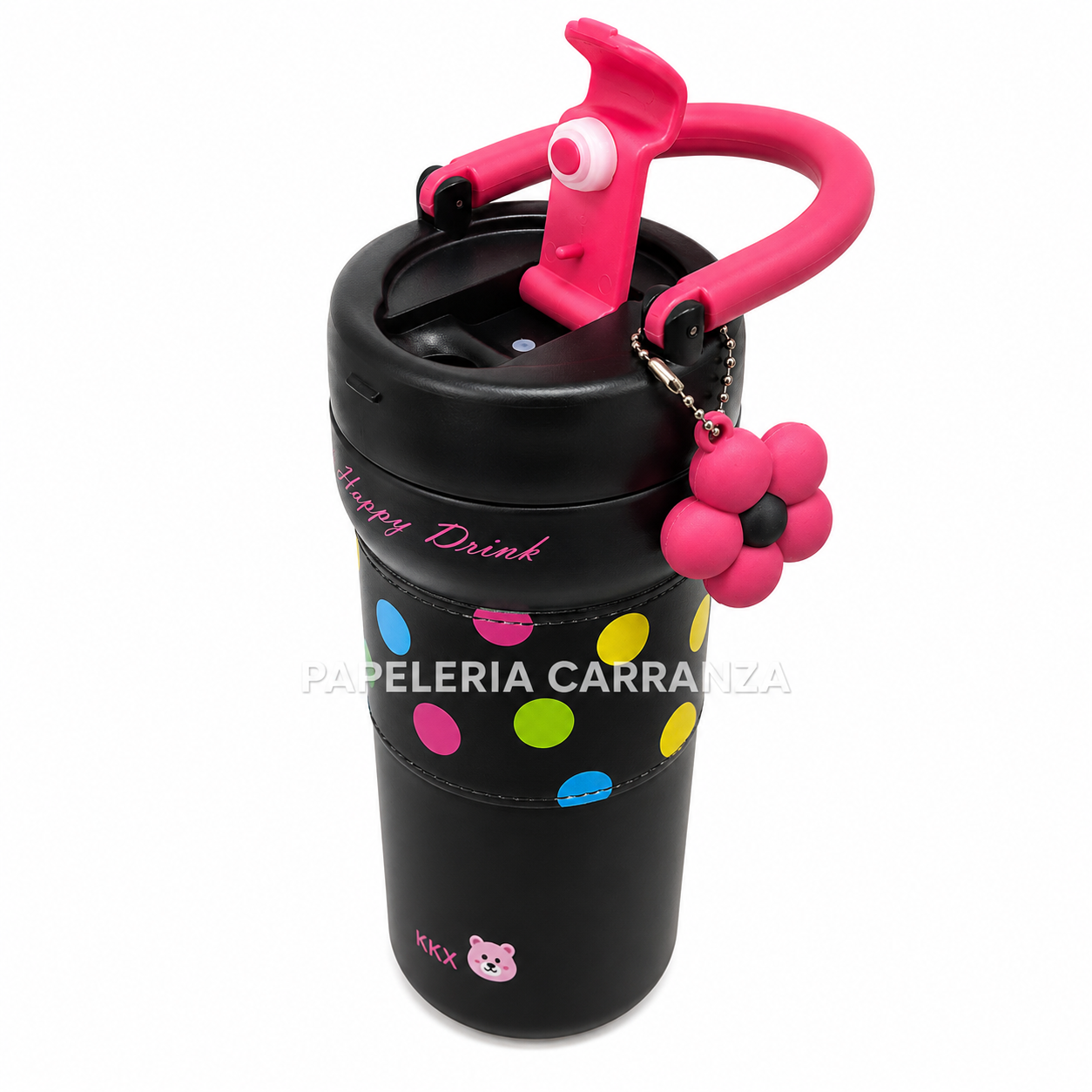 Vasos Termicos Acero Inoxidable "KAWAII 700 ML" Doble capa con Manija HERMETICOS Anti Vuelco