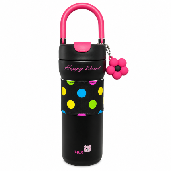 Vasos Termicos Acero Inoxidable "KAWAII 700 ML" Doble capa con Manija HERMETICOS Anti Vuelco