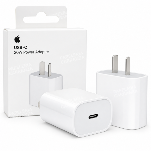 CABEZAL PARA IPHONE 20W (SIN CABLE) CARGADOR - Carga RAPIDA - ENCHUFE PREMIUM  Entrada Tipo C