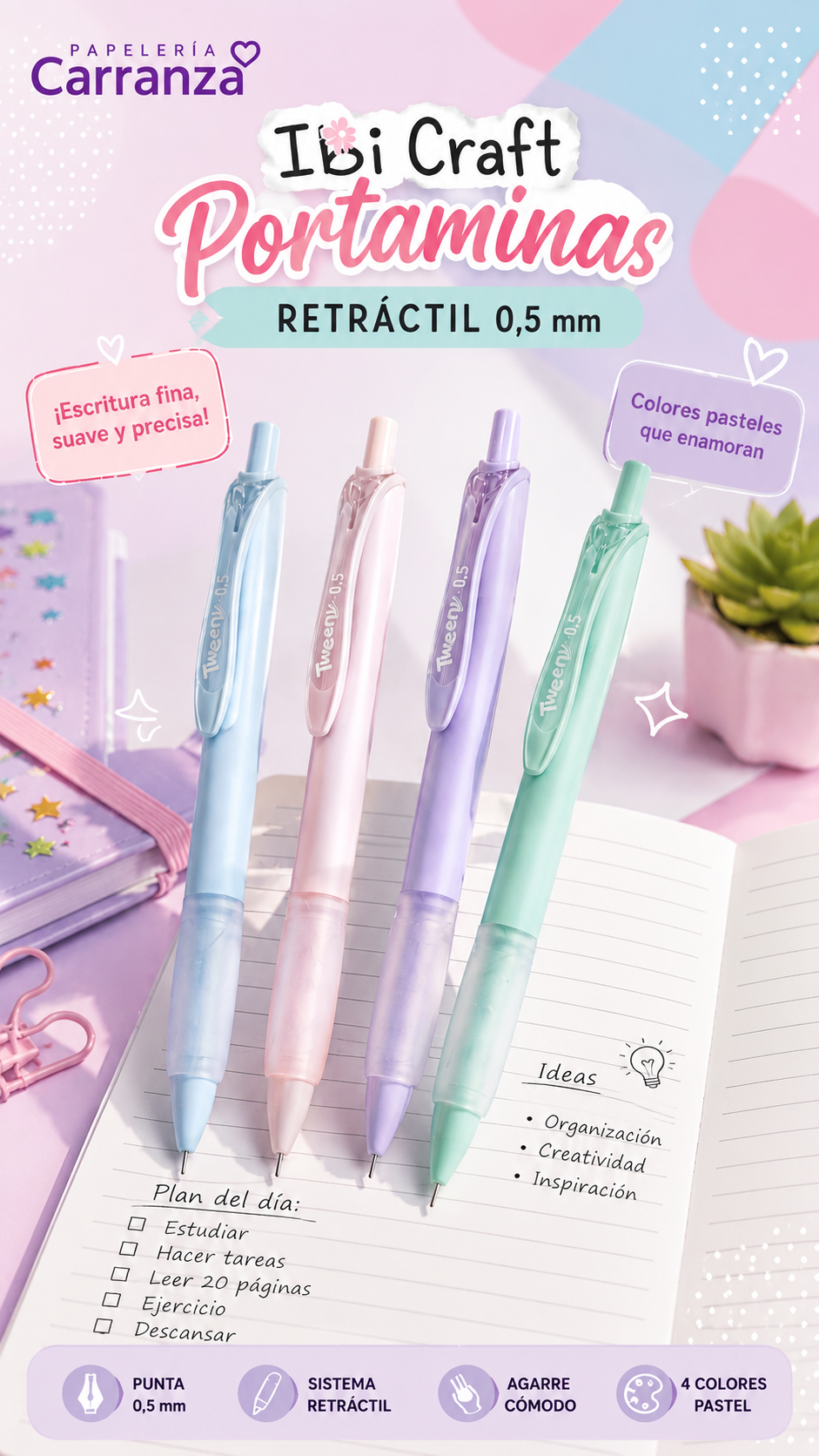 Portamina IBI CRAFT ** TWEENY PASTEL **  0.5 mm
