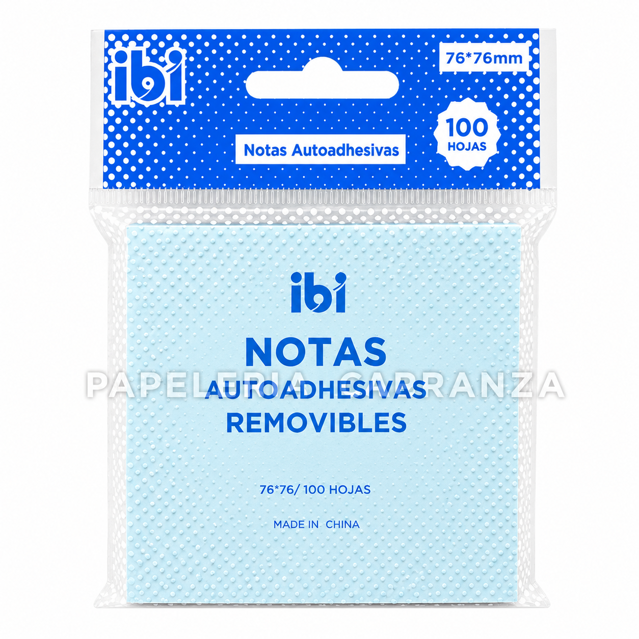 Notas Adhesivas IBI CRAFT " Celeste Pastel " 75 x 75
