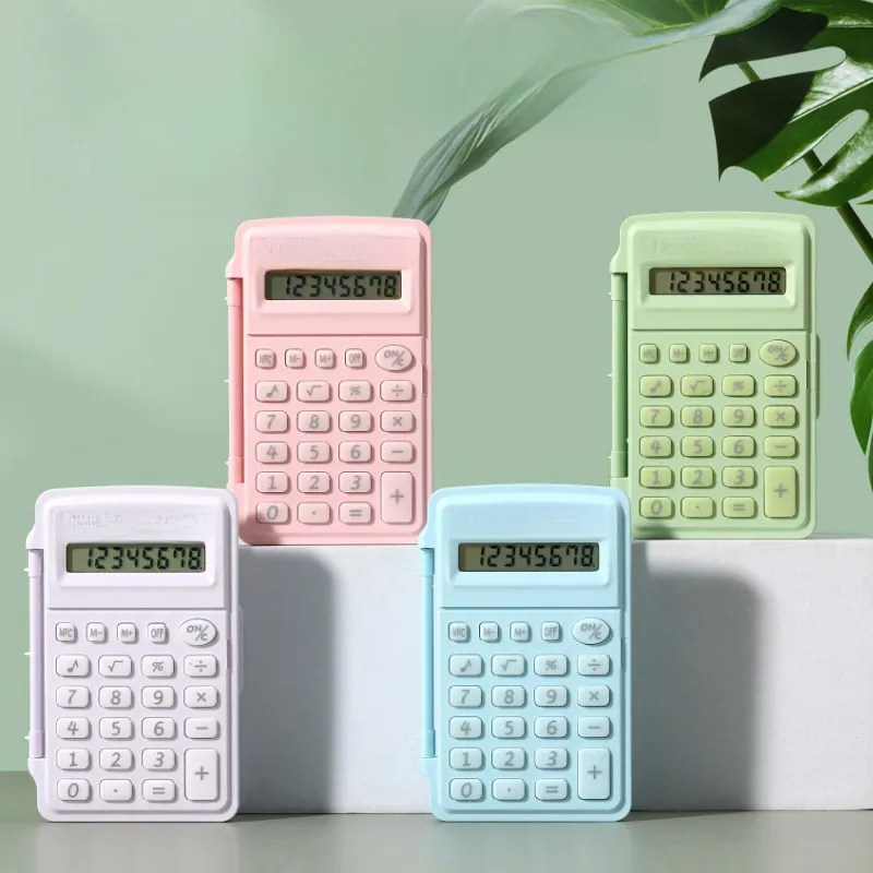 Calculadora CAMRIN CELESTE - De Bolsillo CON TAPA