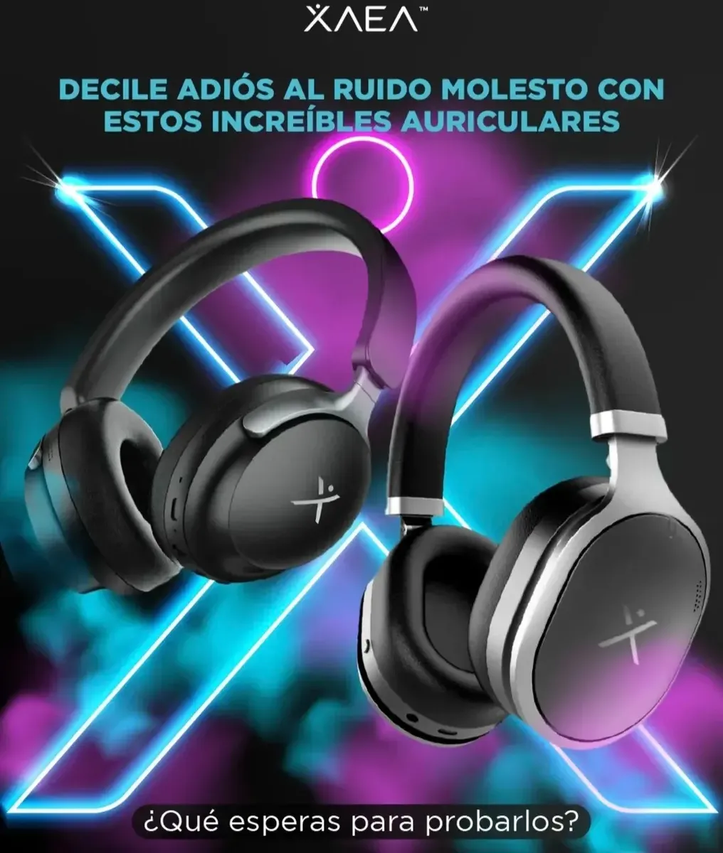Auriculares Inalámbricos * XAEA ZYFER PRO Negro * Bluetooth (Premium) Batería XL -CALIDAD- CON CANCELACION DE RUIDOS