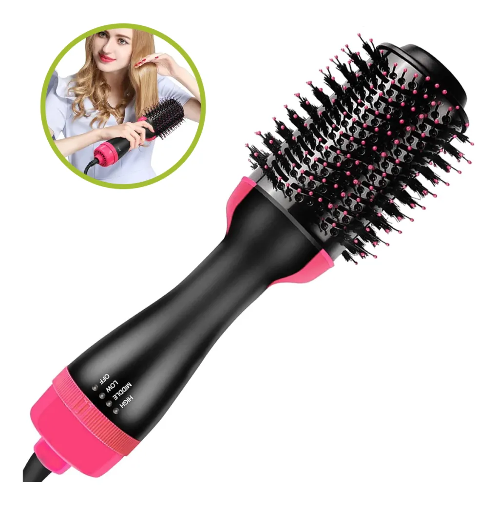 Cepillo "NITSUK 1000w " Secador Voluminizador De Cabello Brushing Electrico 3 EN 1 (SECA, ALISA Y DA VOLUMEN)