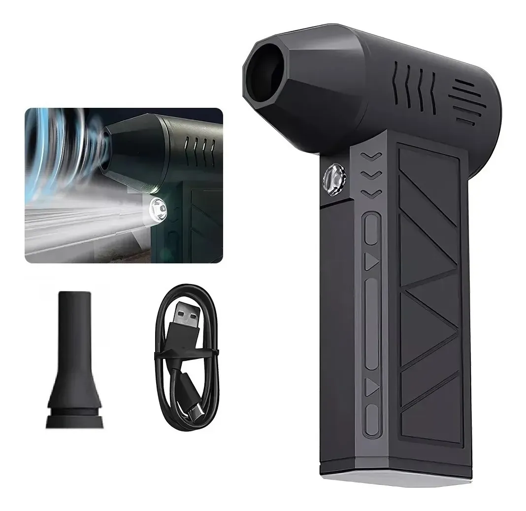 Soplador Potente Turbo Portátil  3 velocidades Recargable + Linterna - Jet Fan