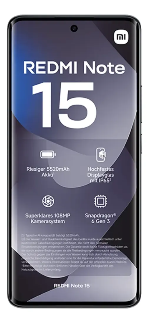 XIAOMI - REDMI NOTE 15 NEGRO - 256GB ALM 8Gb RAM - Liberado // GARANTIA 3 Meses //