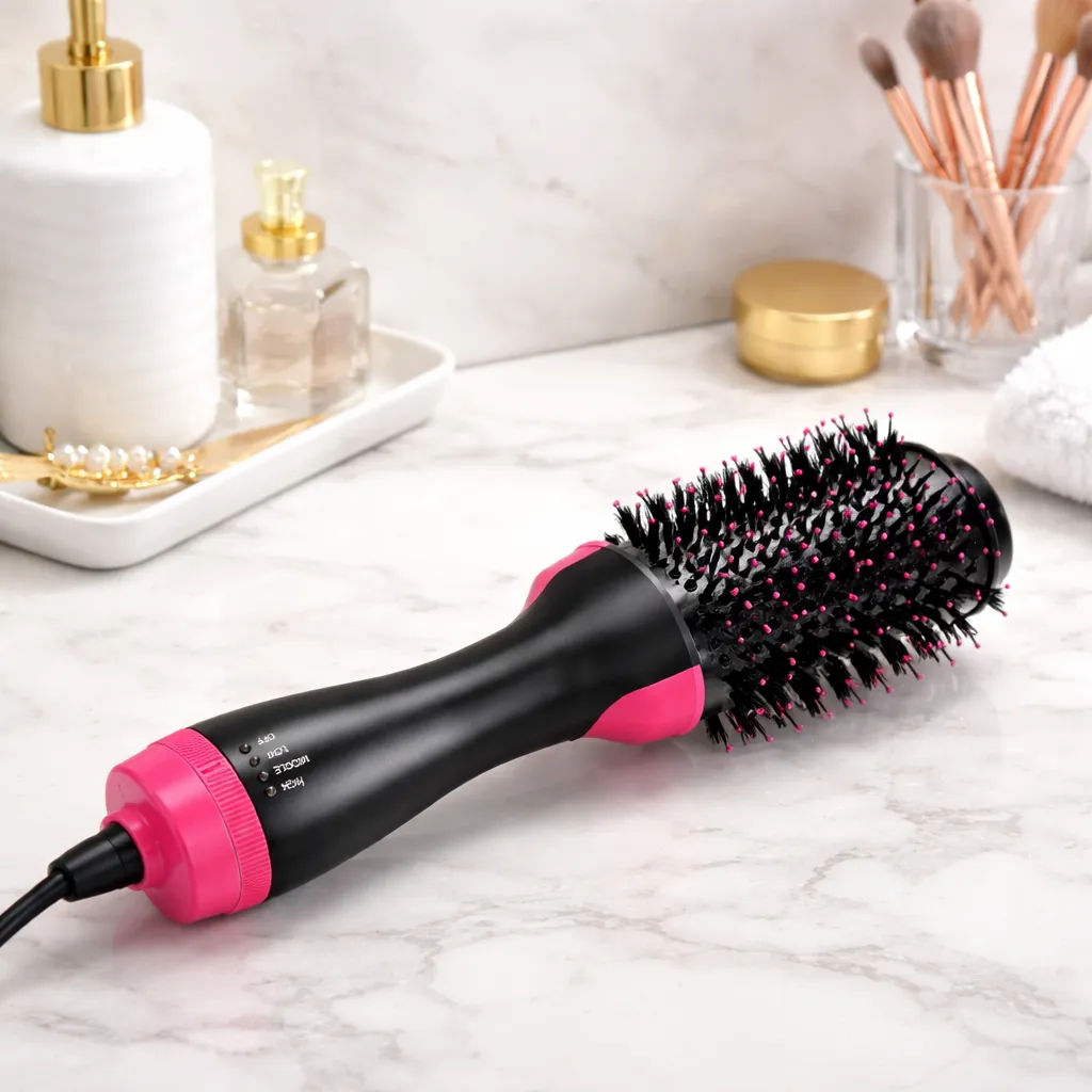 Cepillo "NITSUK 1000w " Secador Voluminizador De Cabello Brushing Electrico 3 EN 1 (SECA, ALISA Y DA VOLUMEN)