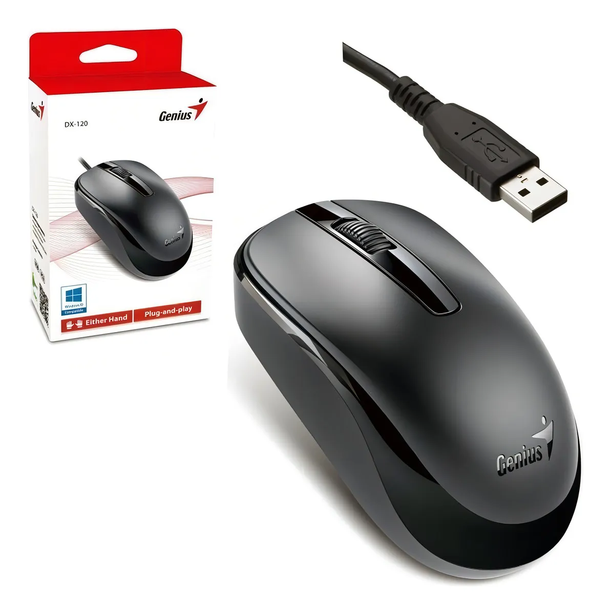 Mouse GENIUS * DX-120 NEGRO * (Con Kble USB)