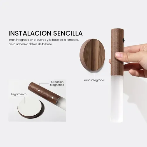 Lamparas Led * ANTORCHA MAGNETICA * imantada Recargable Con Sensor de Movimiento