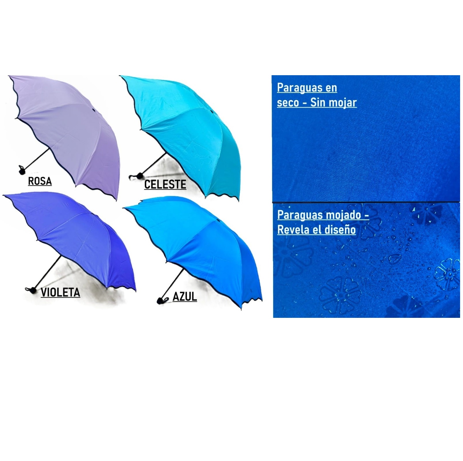 PARAGUAS MAGICO PLEGABLE COLORES