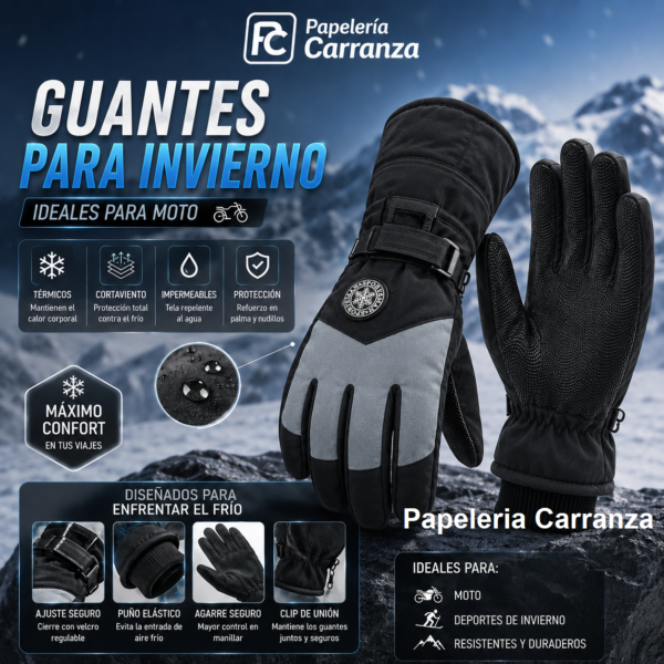 GUANTES REFORZADOS * SPORTSMAN * MOTO IMPERMEABLES INVIERNO