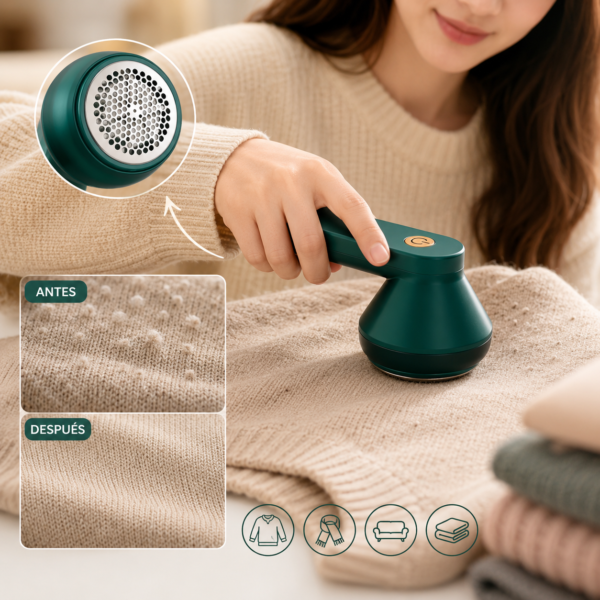 Maquina Saca Pelusa Eléctrico Recargable Portátil Pelo Ropa Tela