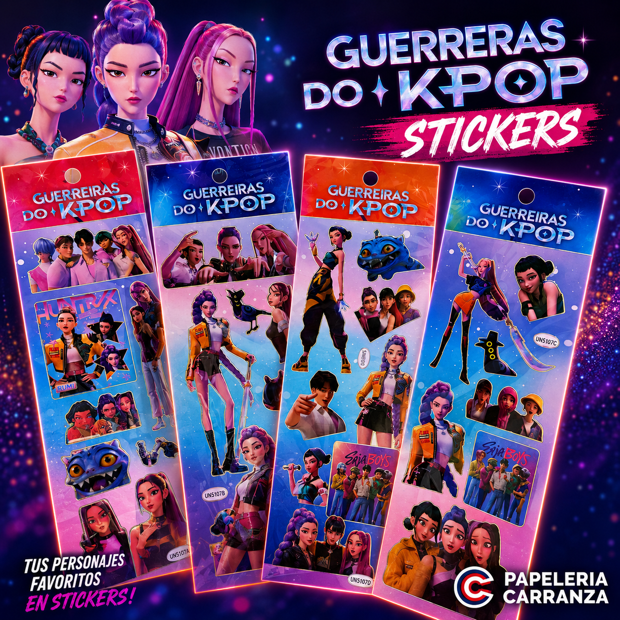 Plancha de Stickers * GUERRERAS KPOP *