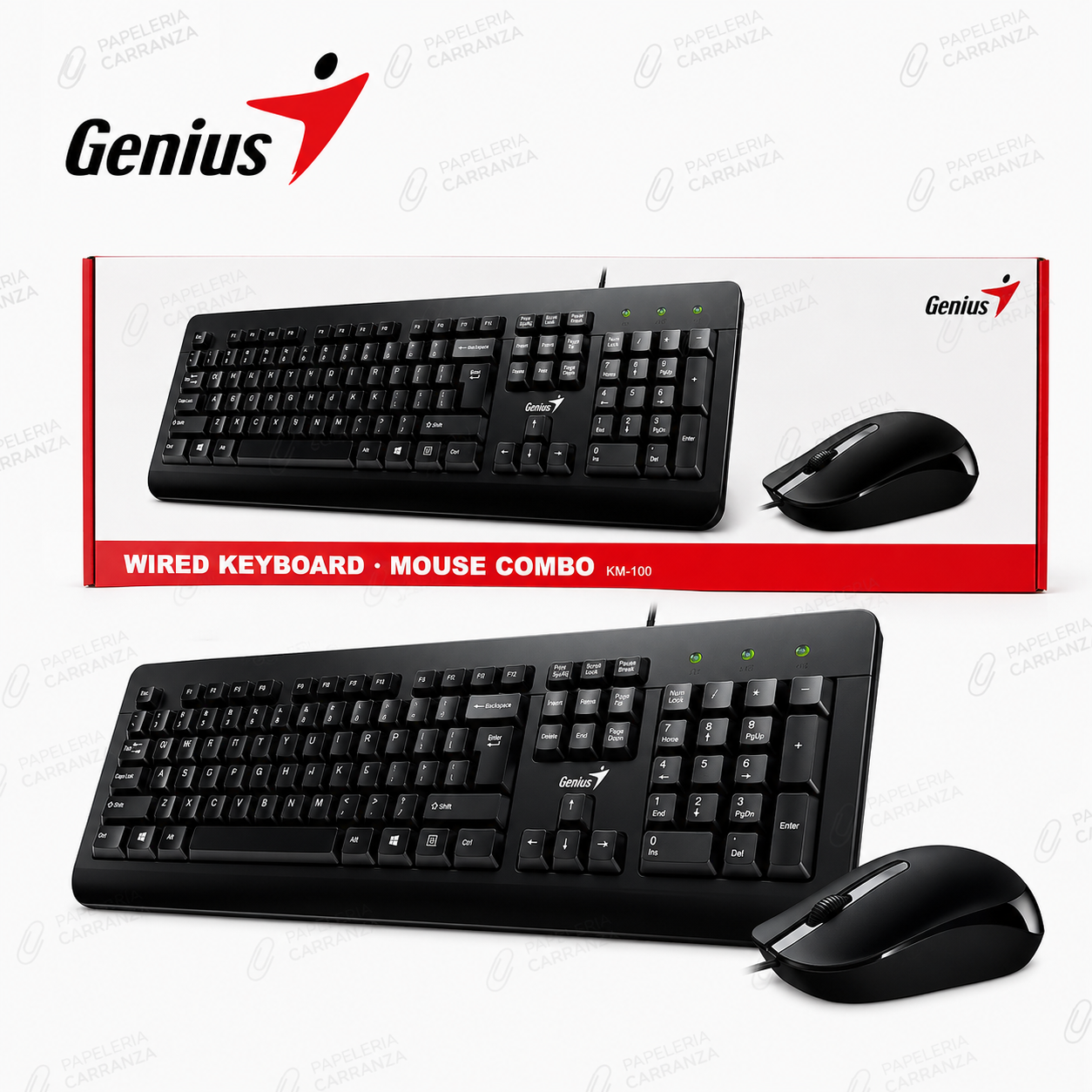 Combo GENIUS KM-160 Con Cable USB ( Teclado + Mouse )