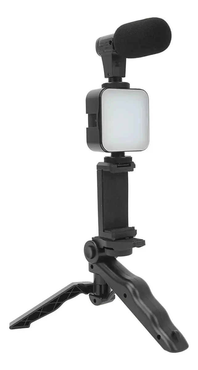 TRIPODE KIT DE VIDEO - VIDEO MARKING - STREAMING ** Tripode C/ Luz y Micr0fono ** con Boton Bluetooth - Creadores de contenido