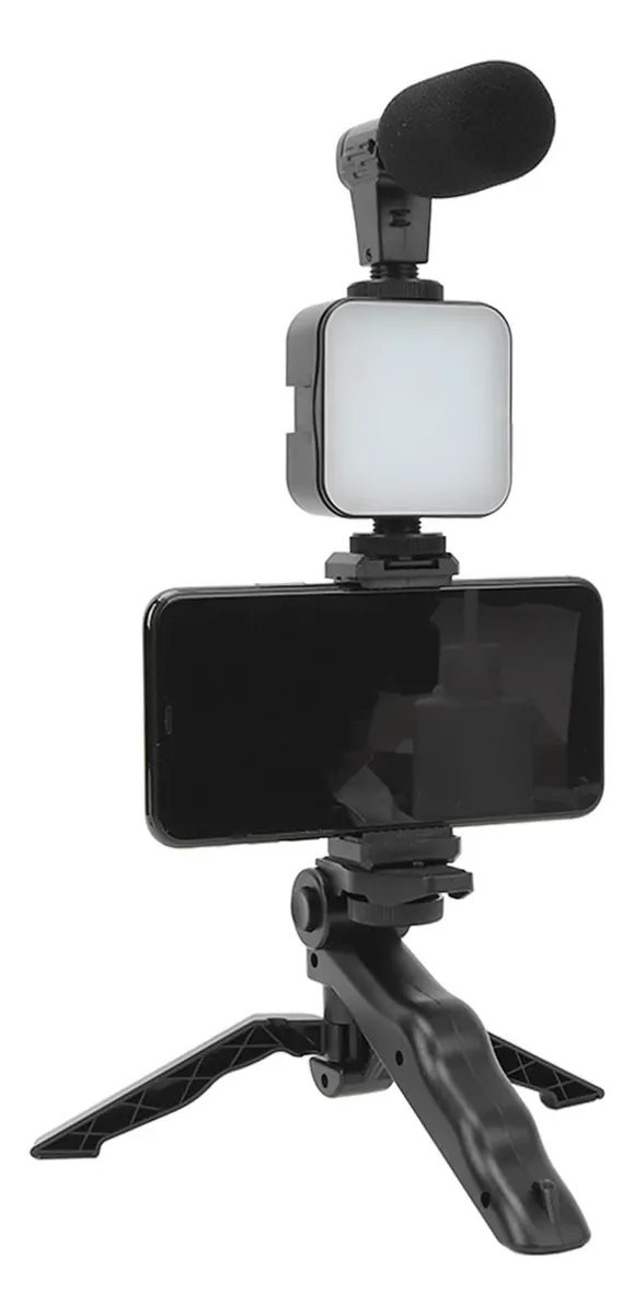 TRIPODE KIT DE VIDEO - VIDEO MARKING - STREAMING ** Tripode C/ Luz y Micr0fono ** con Boton Bluetooth - Creadores de contenido