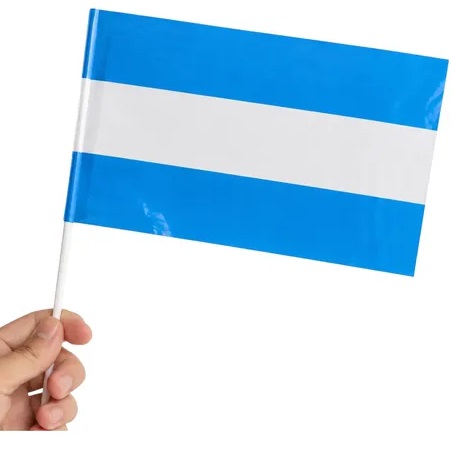 Banderitas de Argentina de Plastico Medidas 15 x 21 cm (N° 3) - SIN SOL -
