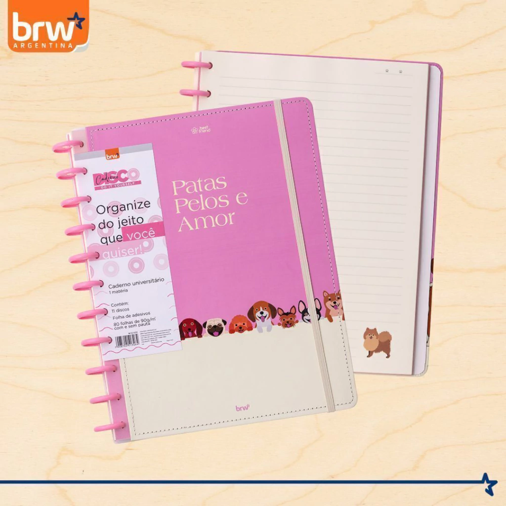 Cuadernos Inteligentes BRW * Best Friend * Tamaño A4 (Grandes) Hojas rayadas Sistema de Discos