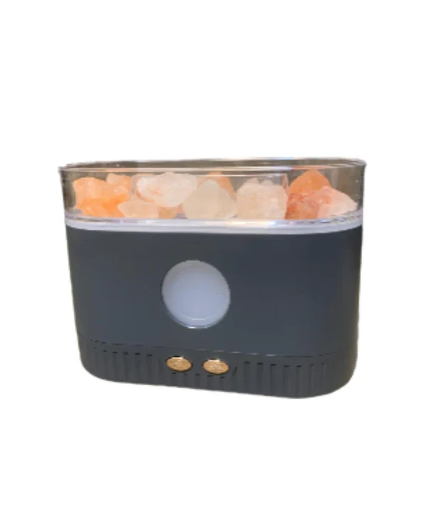 Humidificador * Con Piedras de SAL de Cristal * C/ Luz Led Aroma y Decorativo