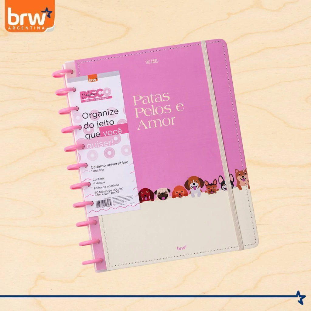 Cuadernos Inteligentes BRW * Best Friend * Tamaño A4 (Grandes) Hojas rayadas Sistema de Discos